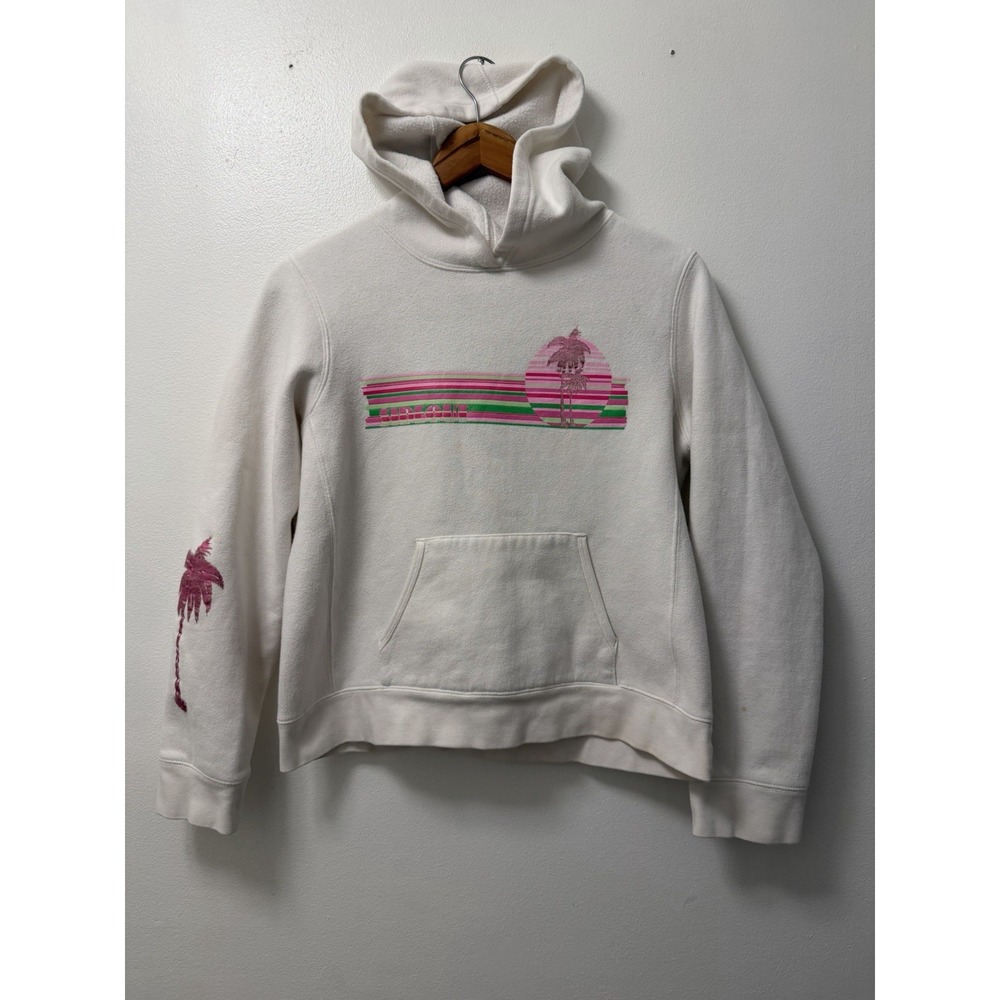 VTG Y2K Sideout White Palms Retro White Hoodie Women's M/L Surfwear Skate 90s